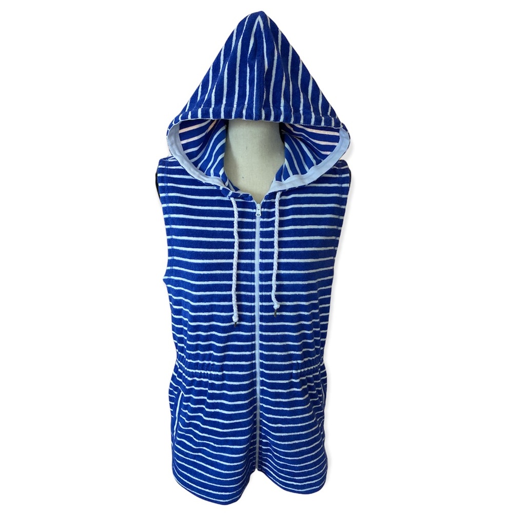 T by Talbots Hooded Zip Sleeveless Jacket